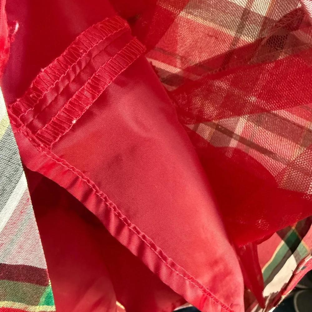 Gymboree Girls Plaid Holiday‎ Dress Toddler Size 6-12 Months Festive Red Green